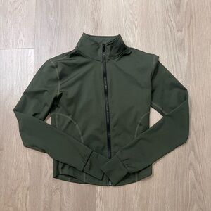 Olive Green Zip-Up Jacket